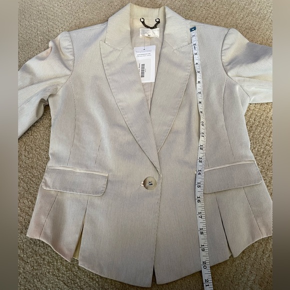 3.1 Phillip Lim 3/4 sleeve Women’s Jacket Size 4 in Grey/Silver/Creamy White - Picture 7 of 11